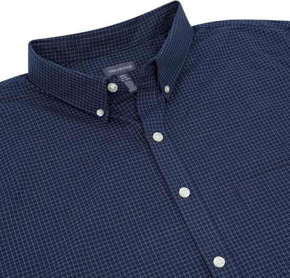HOTVan Heusen Men's Big and Tall Wrinkle Free Short Sleeve Button Down Shirt, No-Tuck Length, Comfortable Stretch Fabric