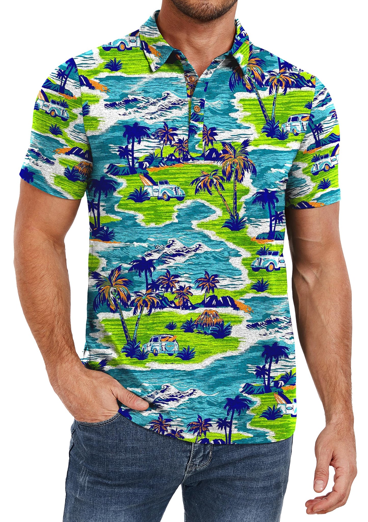 HOTPEGENO Mens Polo Shirts Short Sleeve Casual Cotton Golf Shirts Performance Polo Shirts for Men