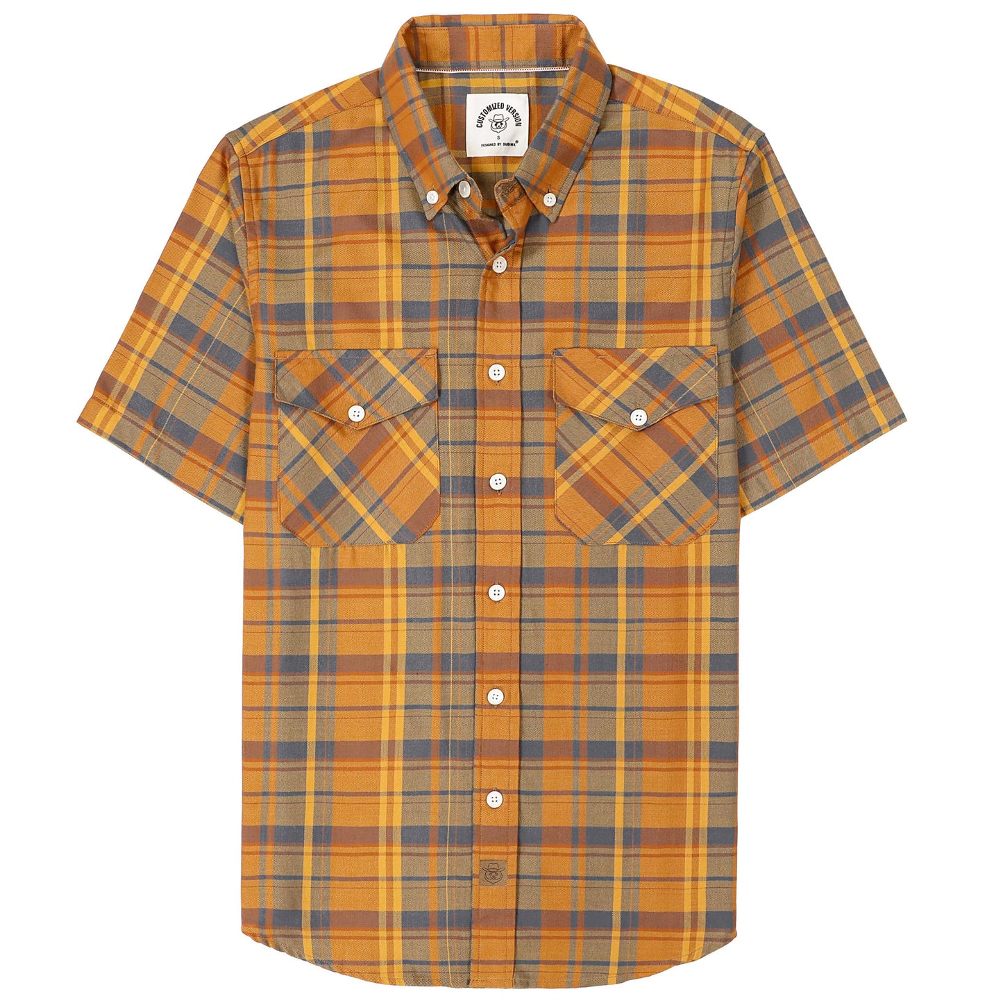 HOTDubinik® Mens Short Sleeve Button Down Two Pockets Soft Vintage Regular Fit Vintage Fishing Casual Shirts