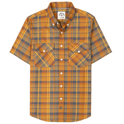 HOTDubinik® Mens Short Sleeve Button Down Two Pockets Soft Vintage Regular Fit Vintage Fishing Casual Shirts