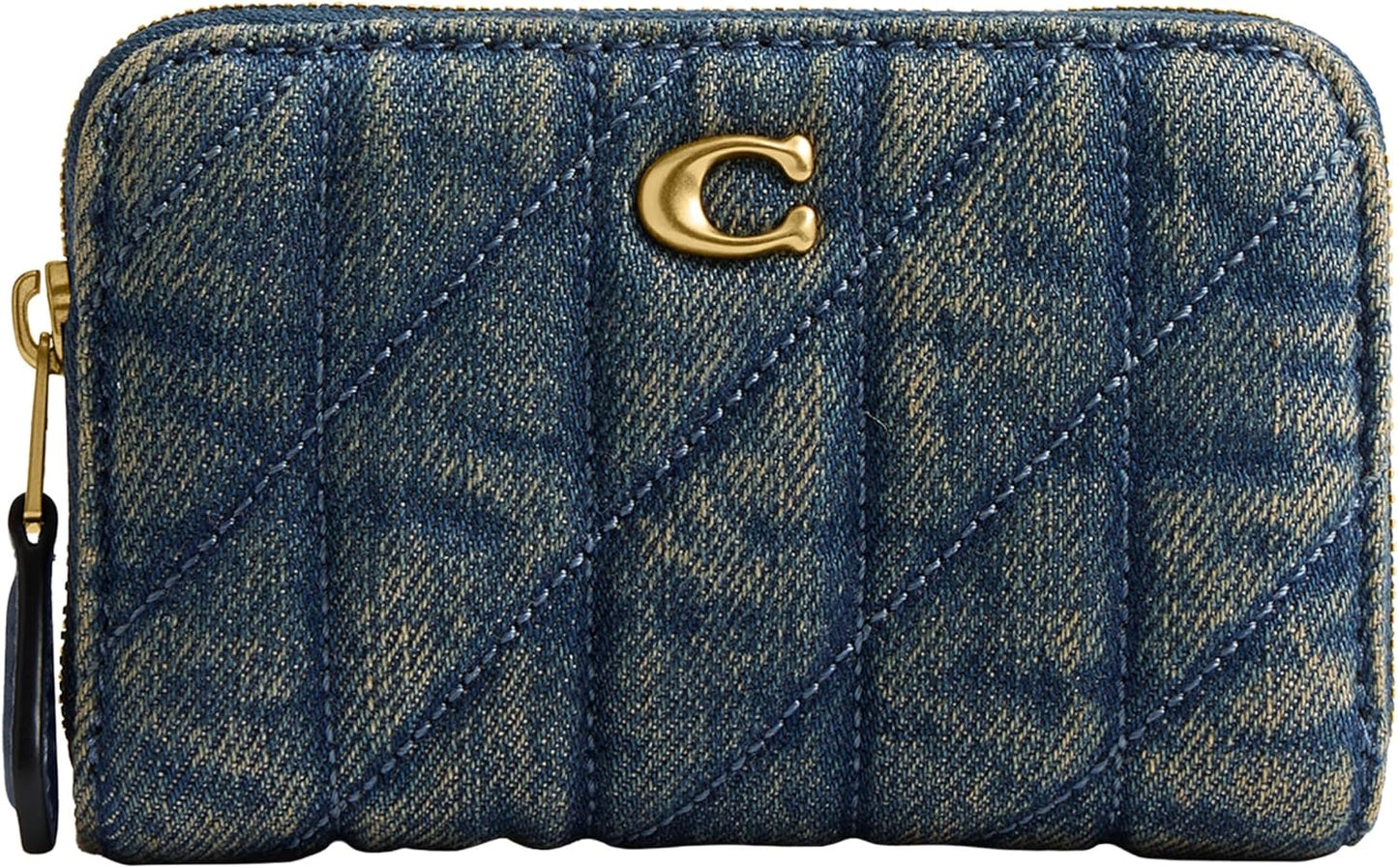 HOTCoach Essential Small Zip Around Card Case with Quilting