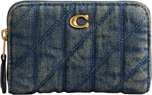 HOTCoach Essential Small Zip Around Card Case with Quilting