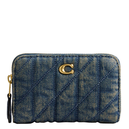 HOTCoach Essential Small Zip Around Card Case with Quilting