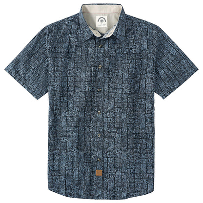 HOTDubinik® Mens Short Sleeve Button Down Shirts 100% Cotton Plaid Men's Casual Button-Down Shirts with Pocket