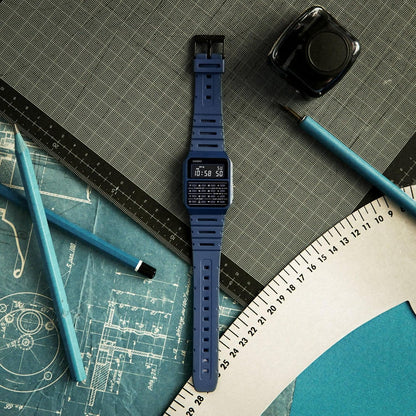 HOTCasio CA-53WF-2B Calculator Blue Digital Mens Watch Original New Classic CA-53