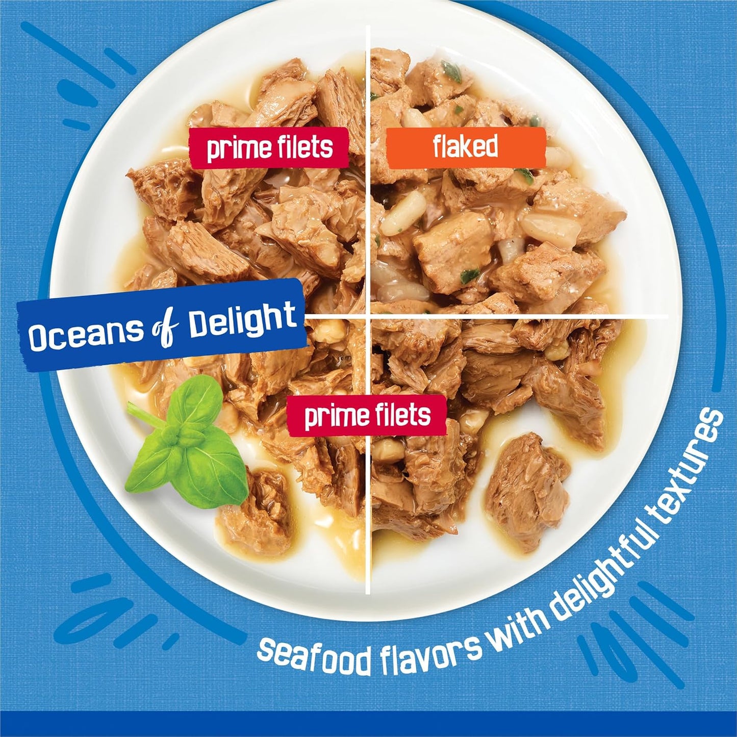 HOTPurina Friskies Wet Cat Food Variety Pack, Oceans of Delight Flaked and Prime Filets - (Pack of 40) 5.5 oz. Cans