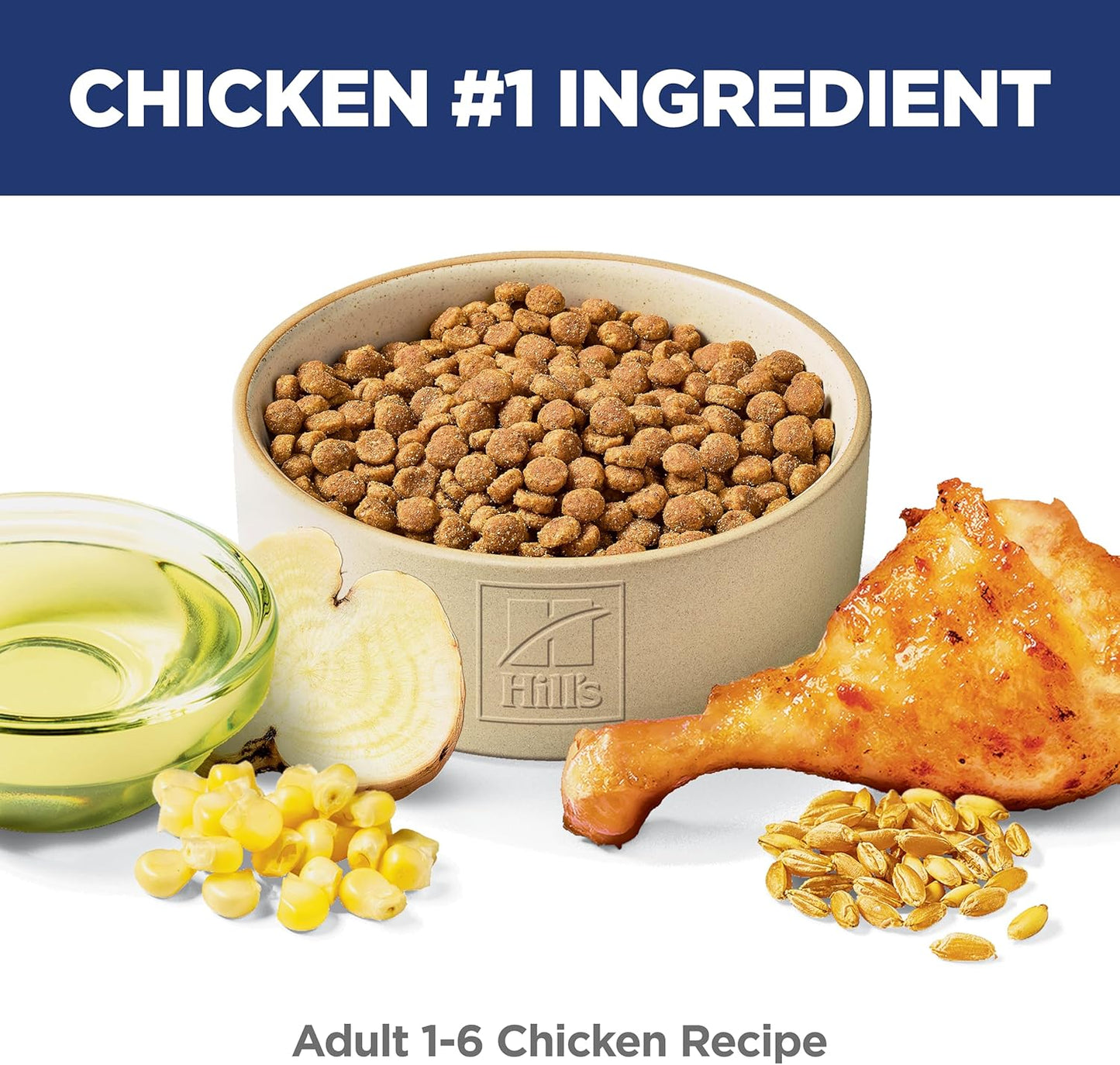 HOTHill's Science Diet Adult 1-6 Dry Cat Food, Chicken, 4 lb. Bag