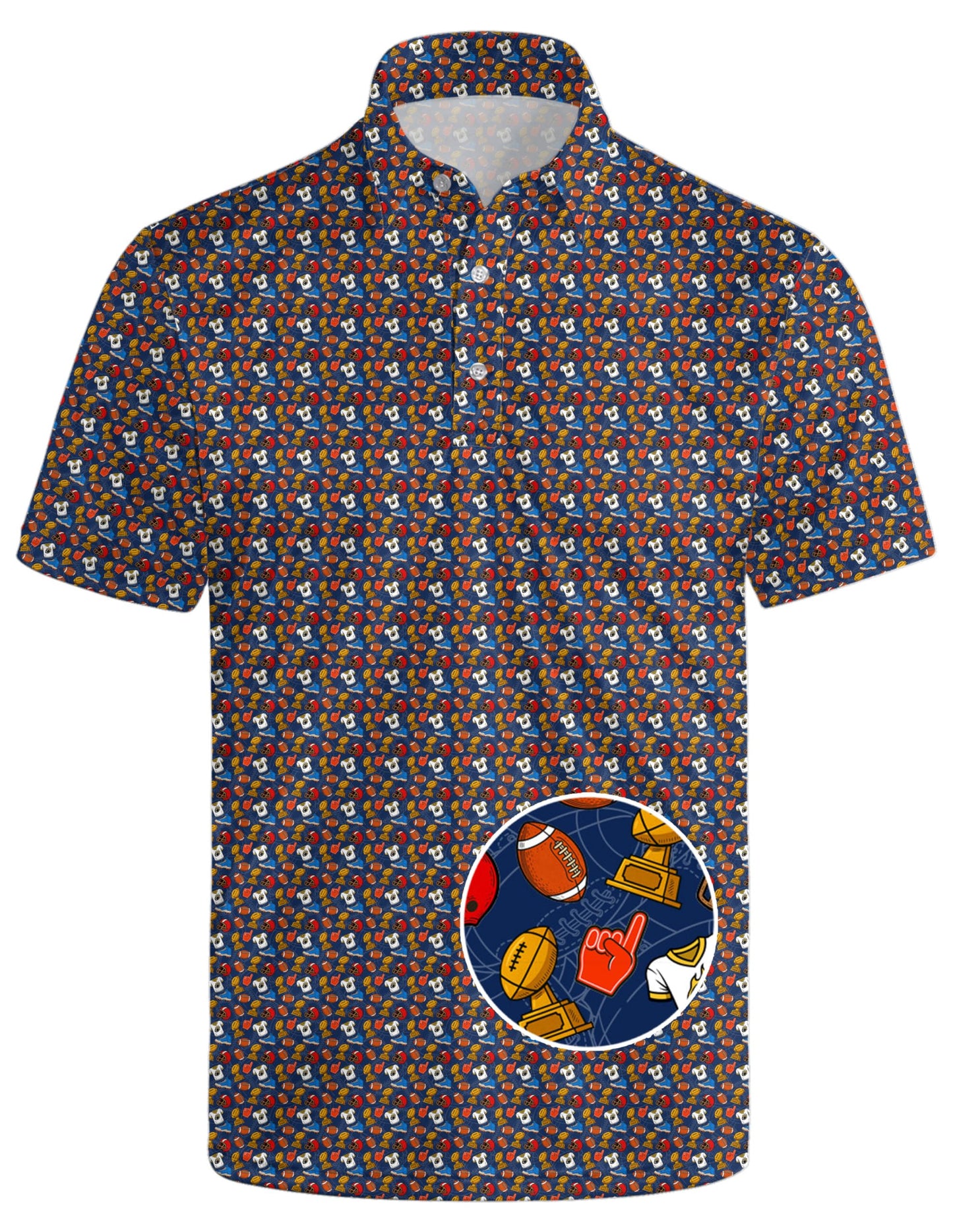 HOTGolf Polo Shirts for Men Funny Print Quick Dry Short Sleeve Performance Golf Shirts Moisture Wicking Polo Shirts
