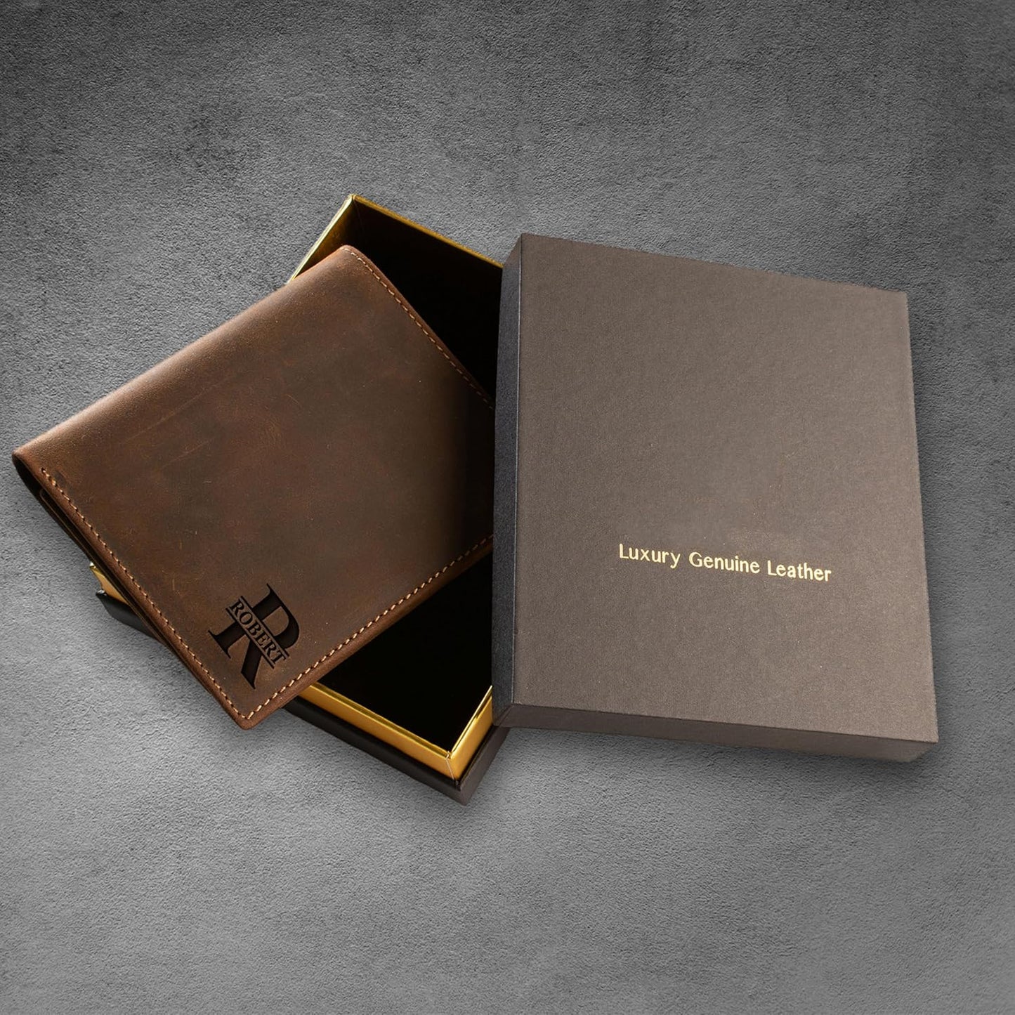 HOTPersonalized Leather Wallet for Men, Genuine Leather Trifold Wallet, Handmade Custom Wallet, Personalized Gift, Gift for Him, Gift for Dad, Anniversary Gift, Valentine's Day Gift,