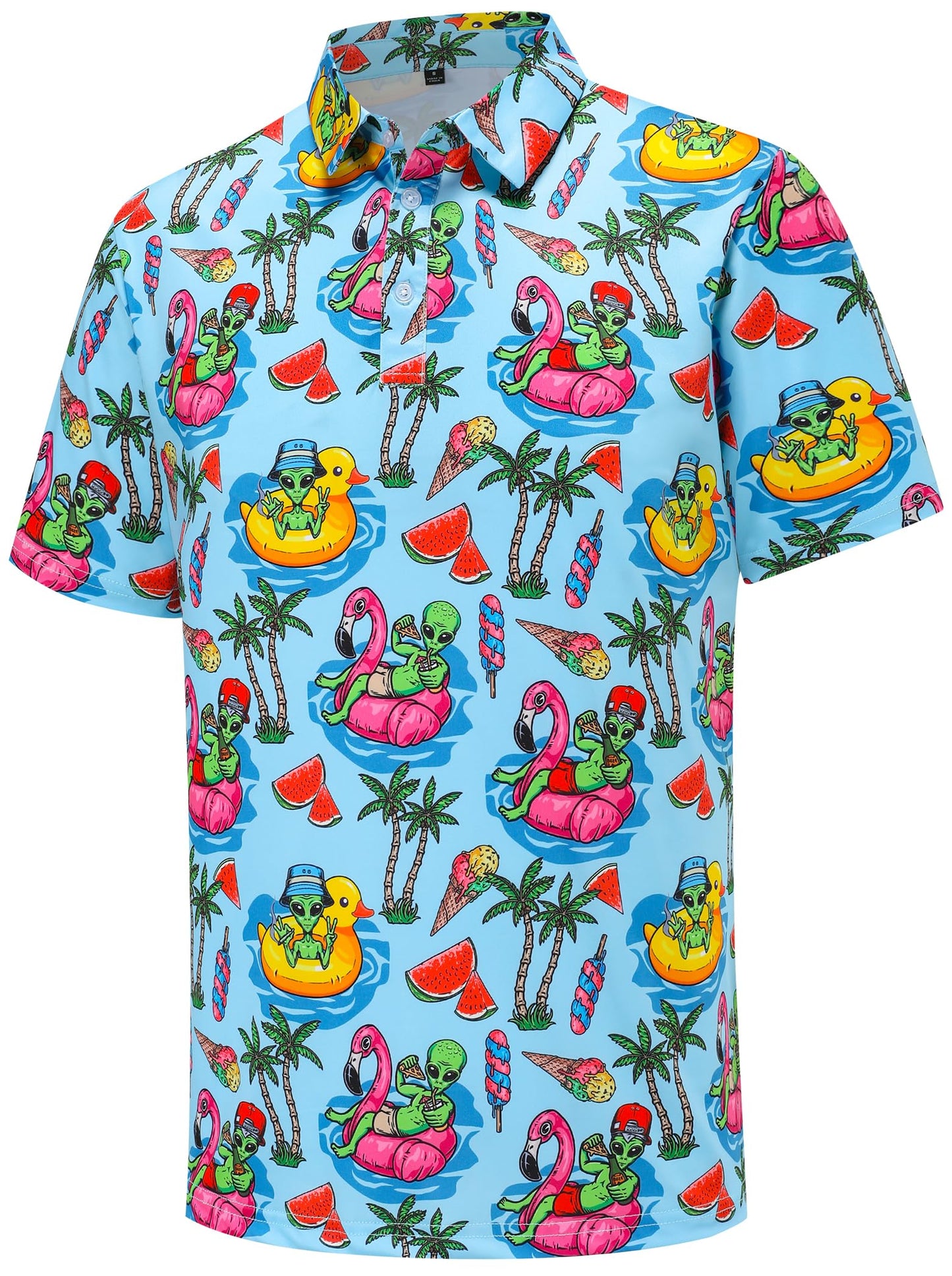 HOTMen's Golf Polo Shirts Short Sleeve Performance Moisture Wicking Dry Fit Funny Golf Polo Shirts for Men
