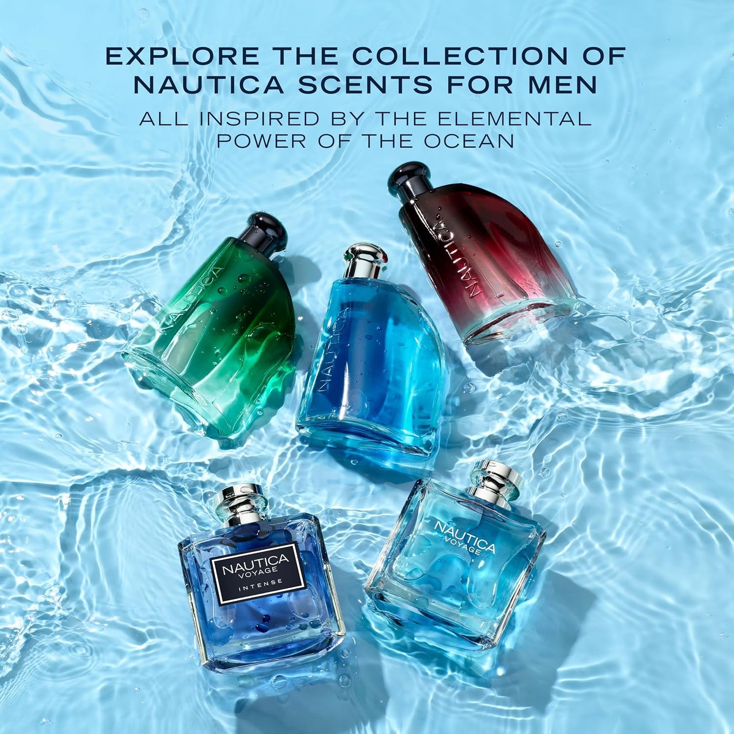 HOTNautica Voyage Eau De Toilette, Cologne and Fragrance For Men, Fresh, Romantic, Fruity Scent Woody, Aquatic Notes of Apple, Water Lotus, Cedarwood, and Musk Ideal Day Wear, Long Lasting 3.3Fl oz