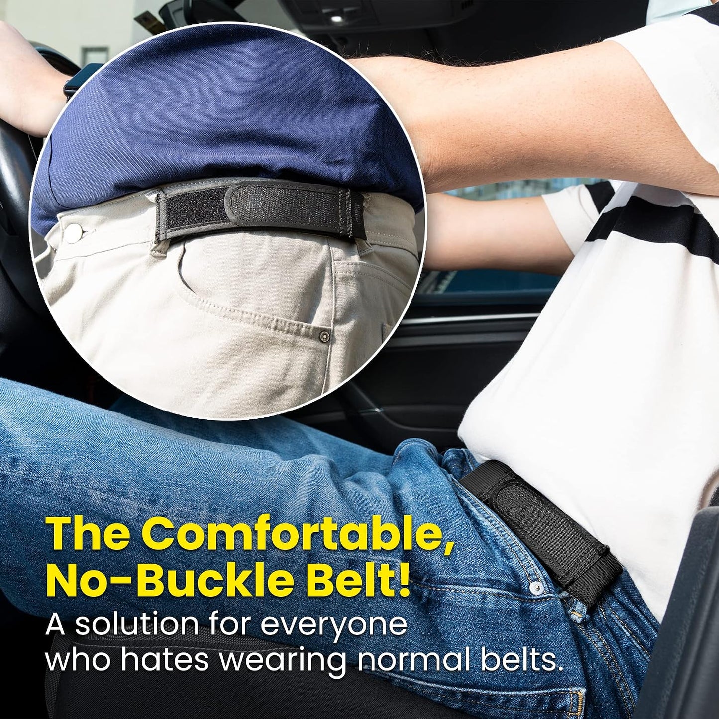 HOTBeltBro Titan No Buckle Elastic Belt For Men — Fits 1.5 Inch Belt Loops, Comfortable and Easy To Use