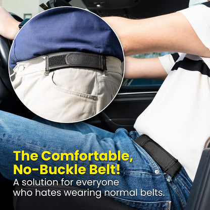 HOTBeltBro Titan No Buckle Elastic Belt For Men — Fits 1.5 Inch Belt Loops, Comfortable and Easy To Use