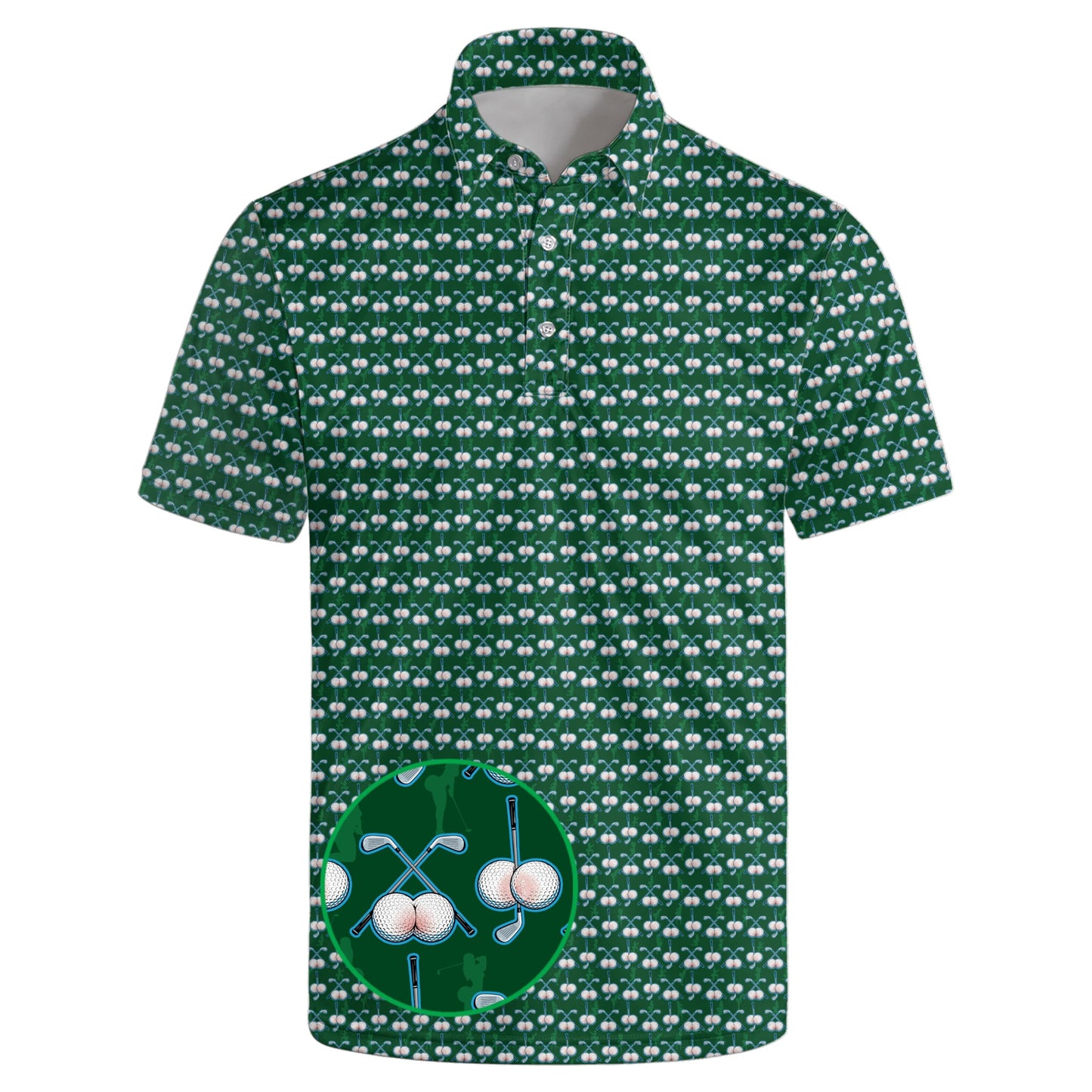 HOTGolf Polo Shirts for Men Funny Print Quick Dry Short Sleeve Performance Golf Shirts Moisture Wicking Polo Shirts