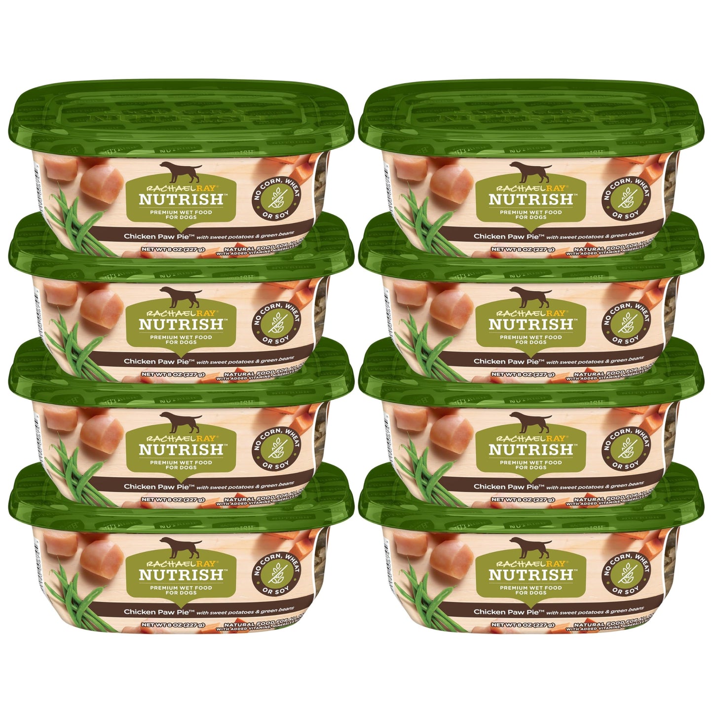 HOTNutrish Savory Favorites Wet Dog Food Variety Pack, 8 oz Tubs (Rachael Ray) | Pack of 6, Includes 3 Delicious Flavors of Chicken Paw Pie, Hearty Beef Stew & Savory Lamb Stew, No Artificial Flavors