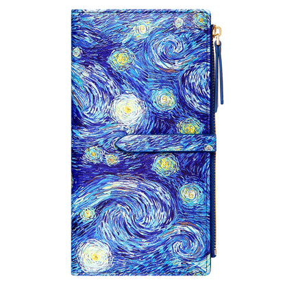 HOTBadiya Ultra Slim Wallet Credit Card Holder Thin Bifold Clutch Wallets with Zipper Pocket for Women