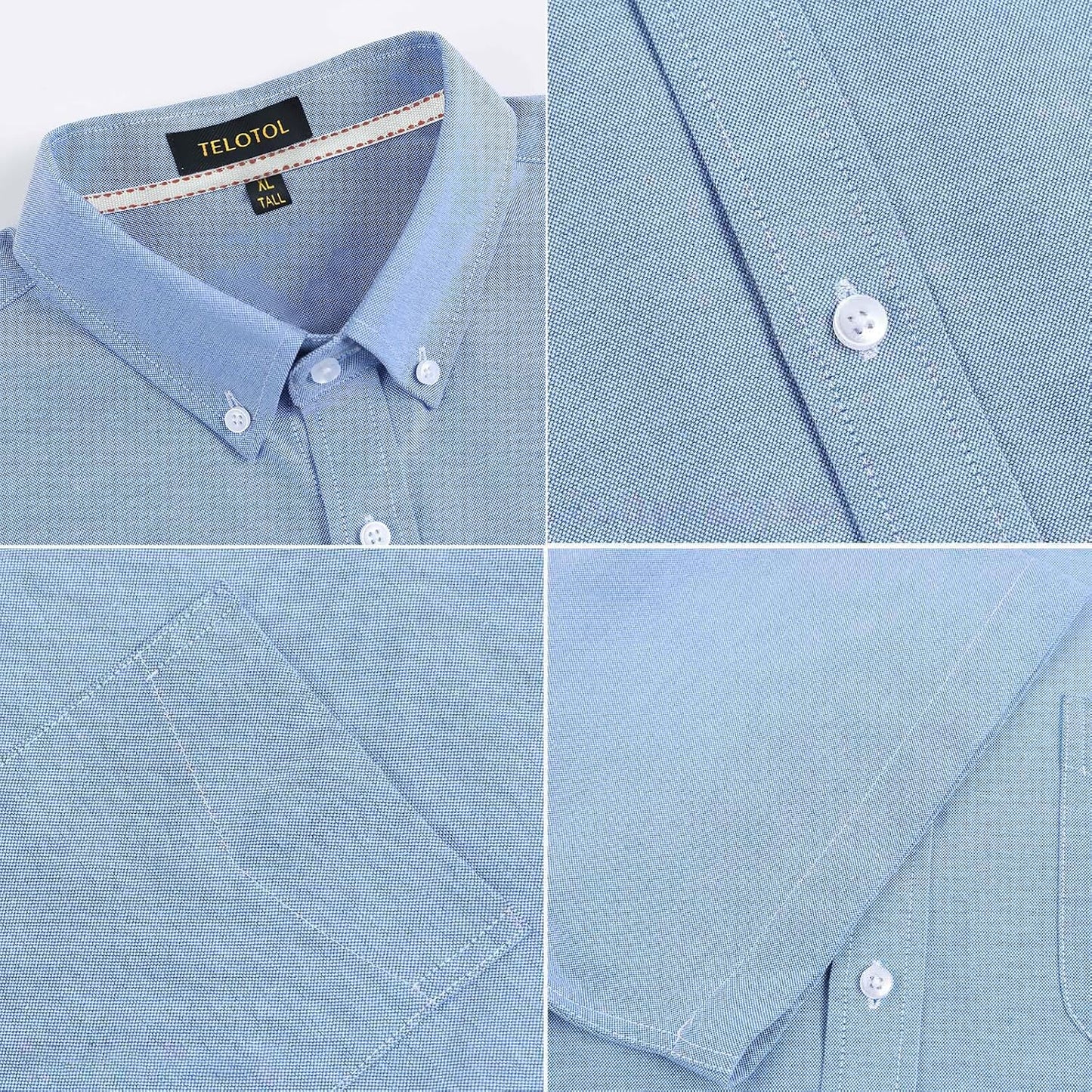 HOTMen's Oxford Dress Shirt Short Sleeve Button Down Shirts Business Casual with Chest Pocket for Gifts
