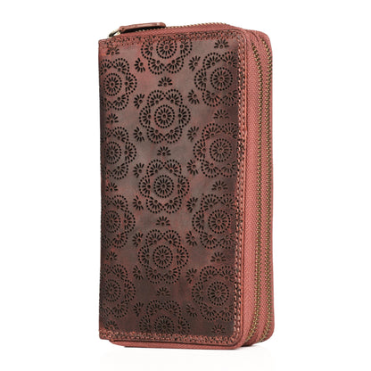 HOTLeather RFID Wallet Women – Modern RFID Womens Wallet- Big Multiple Compartments – Credit Card Holder – Handcrafted Genuine Leather -Carteras de Mujer Piel