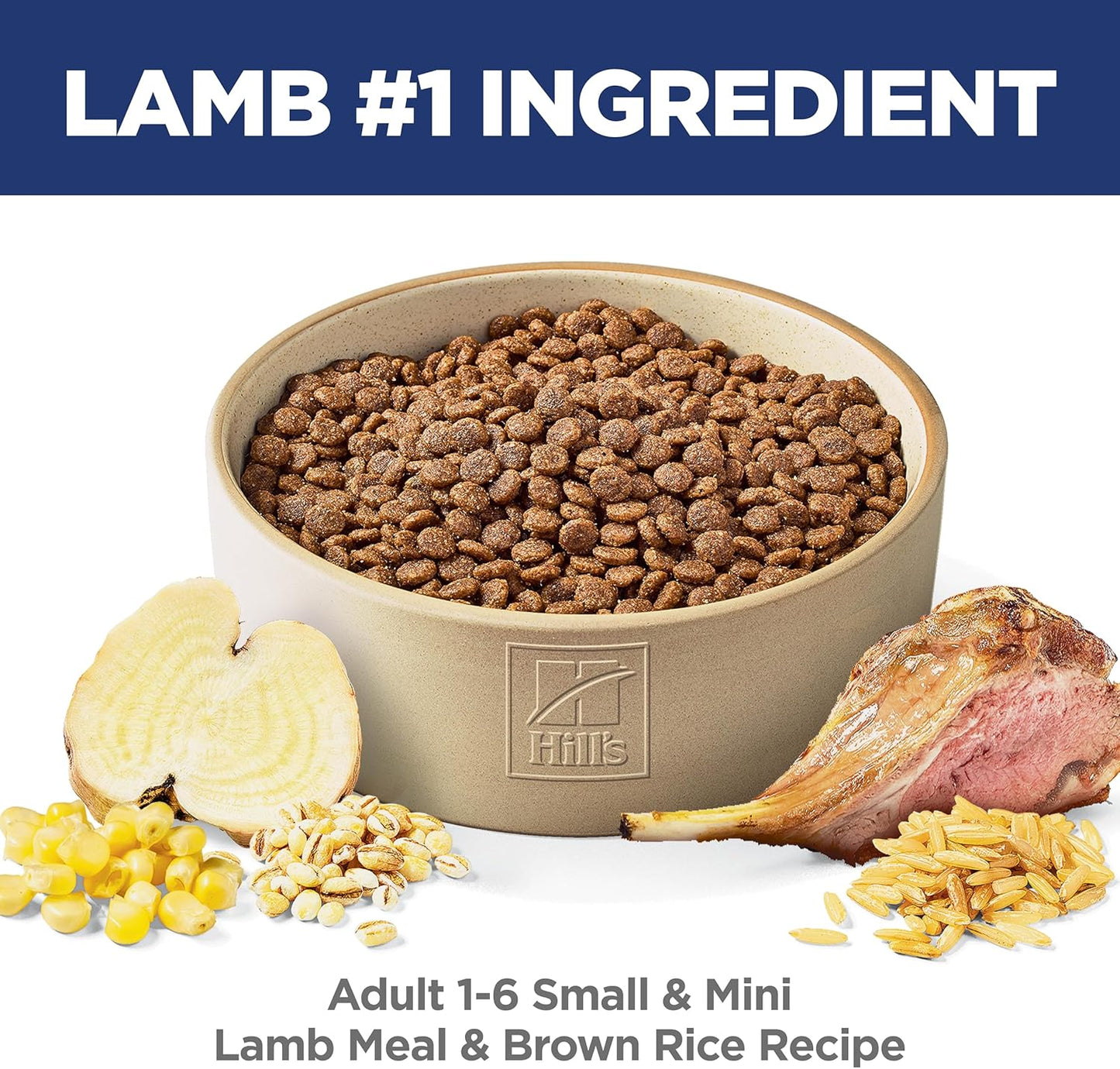HOTHill's Science Diet Adult 1-6 Small & Mini Dry Dog Food | #1 Veterinarian Recommended, Lamb Meal & Brown Rice, 4.5 lb. Bag