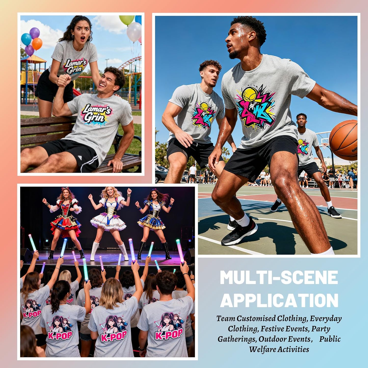 HOTJoyclub 5 PCS Unisex Sublimation Blanks Bulk Polyester T Shirts for Sublimation Crew Neck Short Sleeve Wholesale DIY Gifts