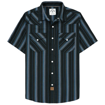 HOTDubinik® Viscose Made from Bamboo Mens Short Sleeve Shirts Plaid Shirt Western Cowboy Pearl Snap Casual Plaid Shirts for Men
