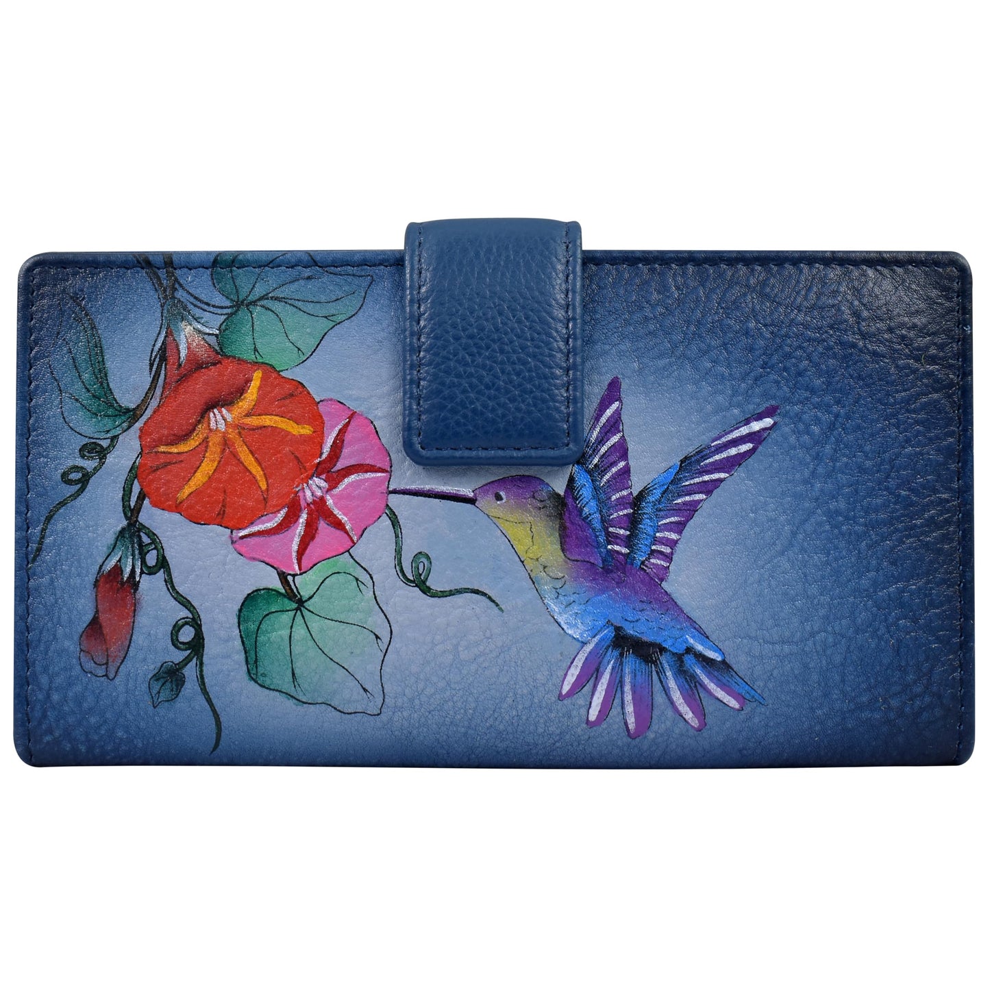 HOTAnna by Anuschka Women's Hand Painted Genuine Leather Two Fold Organizer Wallet