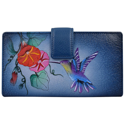 HOTAnna by Anuschka Women's Hand Painted Genuine Leather Two Fold Organizer Wallet