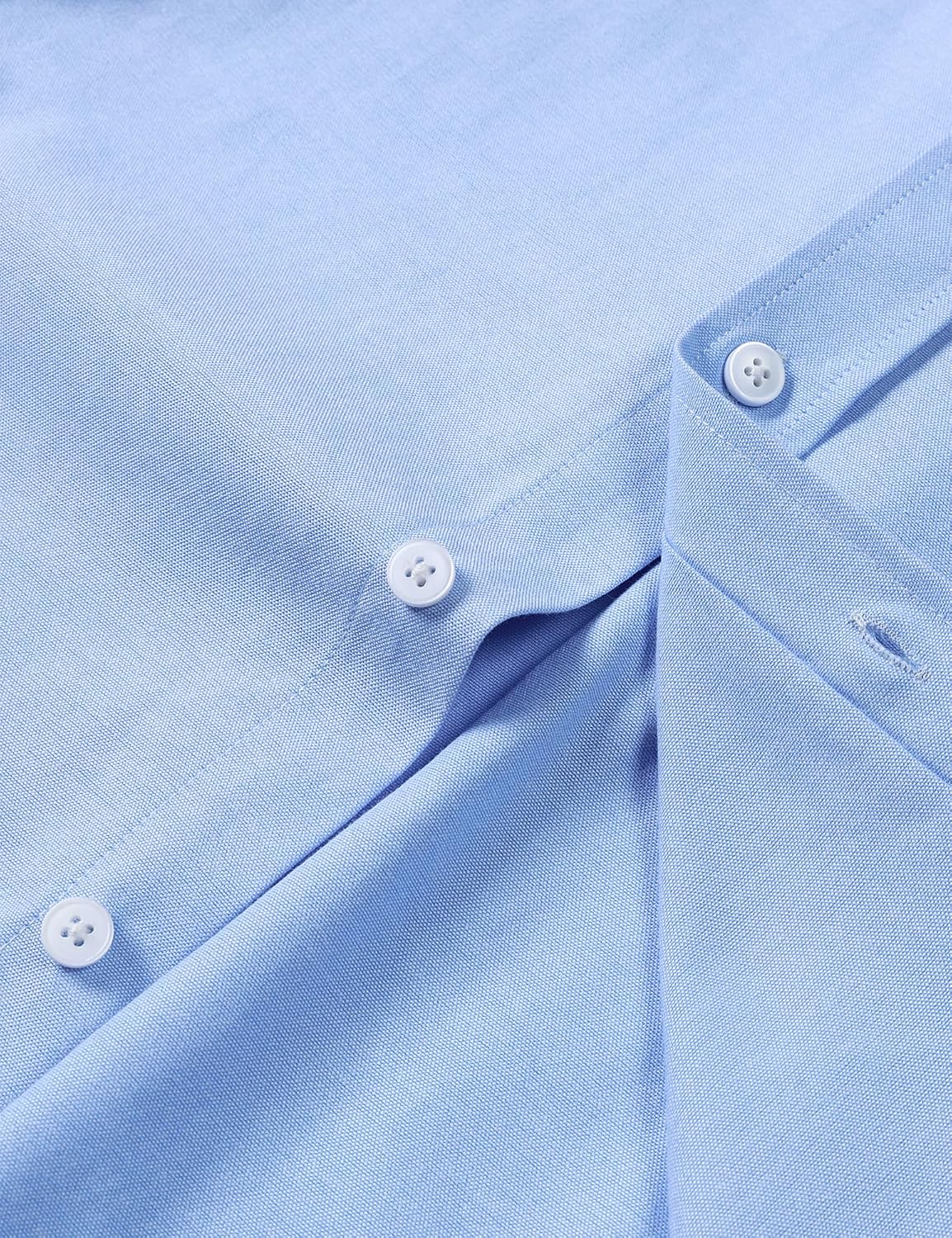 HOTLucMatton Men's Lightweight Oxford Long Sleeve Button Down Shirt Business Casual Slim fit Dress Shirts with Pocket