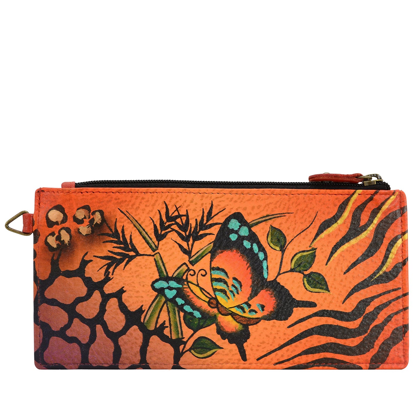 HOTAnna by Anuschka Women's Hand Painted Genuine Leather Organizer Wallet | Hand Painted