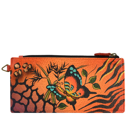 HOTAnna by Anuschka Women's Hand Painted Genuine Leather Organizer Wallet | Hand Painted