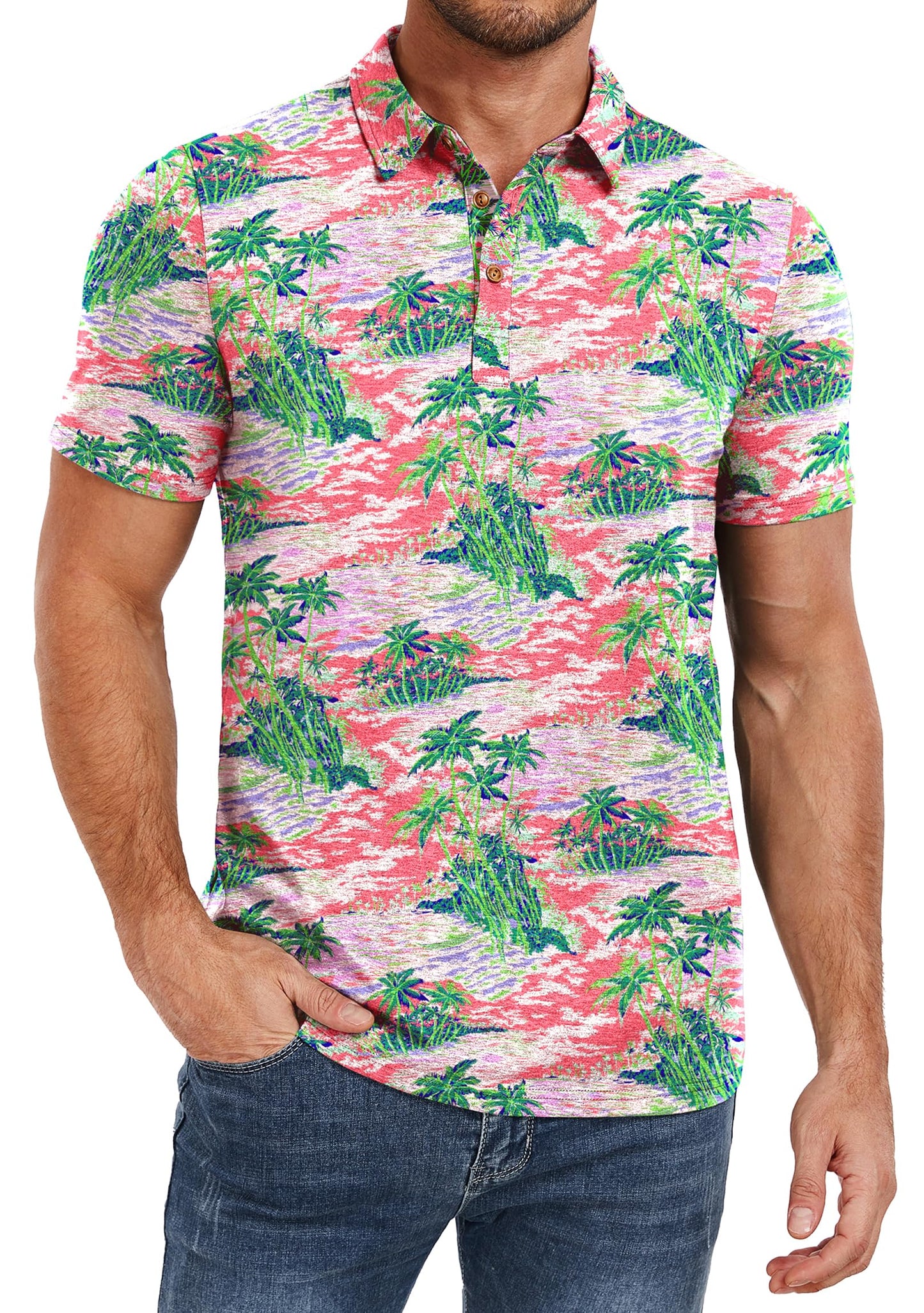 HOTPEGENO Mens Polo Shirts Short Sleeve Casual Cotton Golf Shirts Performance Polo Shirts for Men