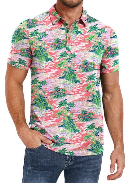 HOTPEGENO Mens Polo Shirts Short Sleeve Casual Cotton Golf Shirts Performance Polo Shirts for Men