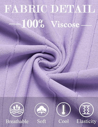 HOTCOOFANDY Men's T- Shirts Short Sleeve Knit Sweater Shirt Casual Crewneck Ribbed Pullover Tees