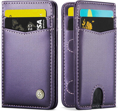 HOTSlim Wallet for Women RFID Blocking Credit Card Holder Bifold Front Pocket Mini Wallet with 8 Card Slots and 2 Cash Pockets, Minimalist PU Leather Small Travel Purse Compact Gift, Purple