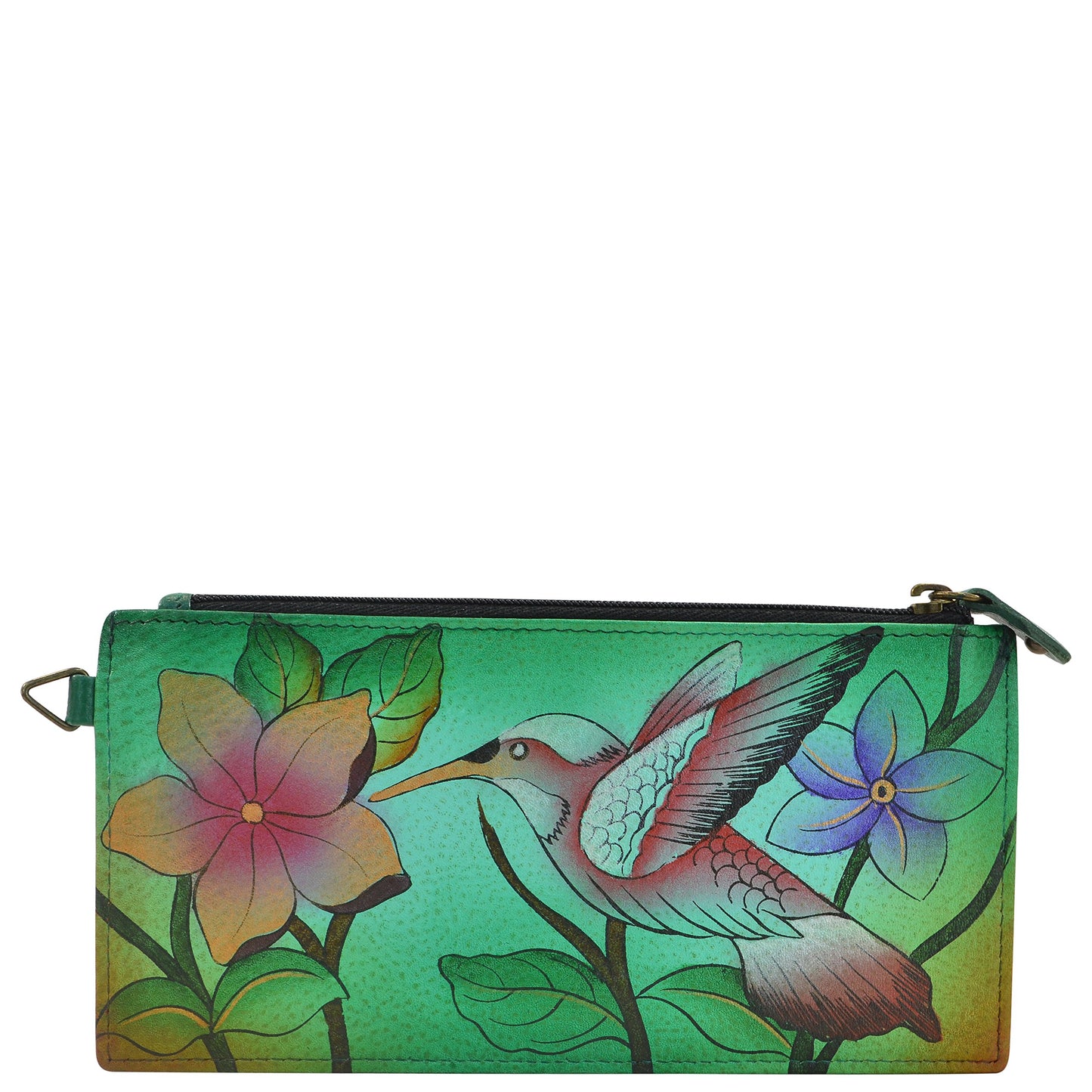 HOTAnna by Anuschka Women's Hand Painted Genuine Leather Organizer Wallet | Hand Painted