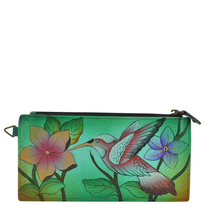 HOTAnna by Anuschka Women's Hand Painted Genuine Leather Organizer Wallet | Hand Painted