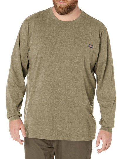 HOTDickies Men's Big and Tall Long Sleeve Heavyweight Crew Neck