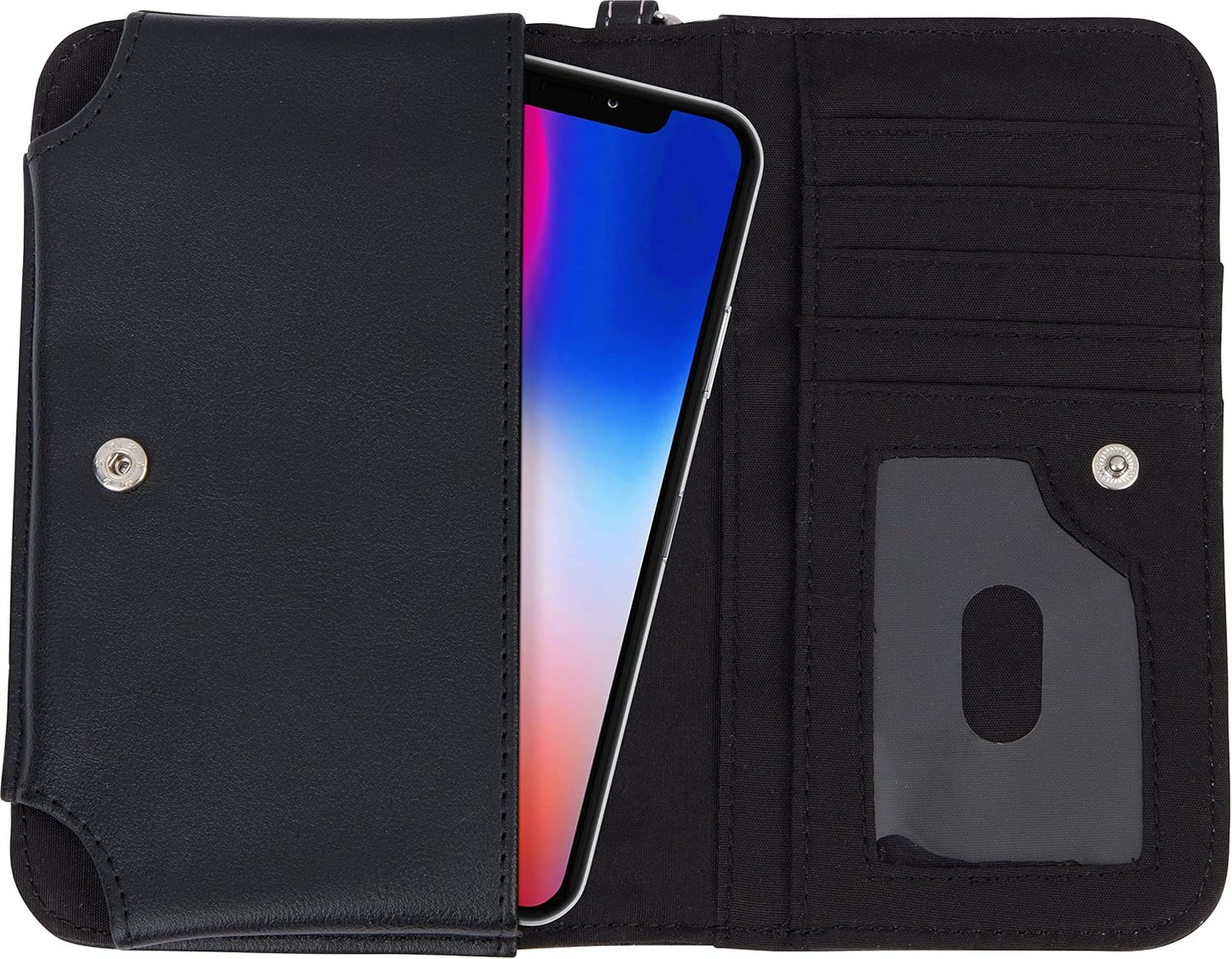 HOTLoungefly unisex Disney The Nightmare Before Christmas Wallet & Phone Holder - Bi-fold, Snap Closure, Detachable Wrist Strap