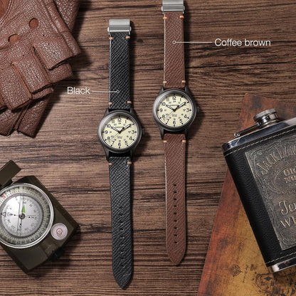 HOTGetalia Italian Leather Watch Band | Tuscany Vegetable-Tanned Full Grain Calfskin Palm Grain Strap, Quick Release Watch Band with Folding Clasp, 18mm 19mm 20mm 21mm 22mm, Soft Strap for Men Women