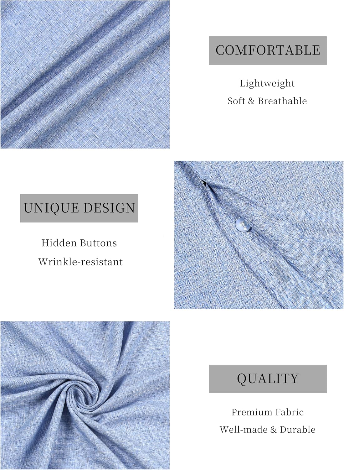 HOTMens Linen Shirts Short Sleeve Casual Shirt Button Down Summer Beach Vacation Tops Men Casual Dress Shirts Breathable