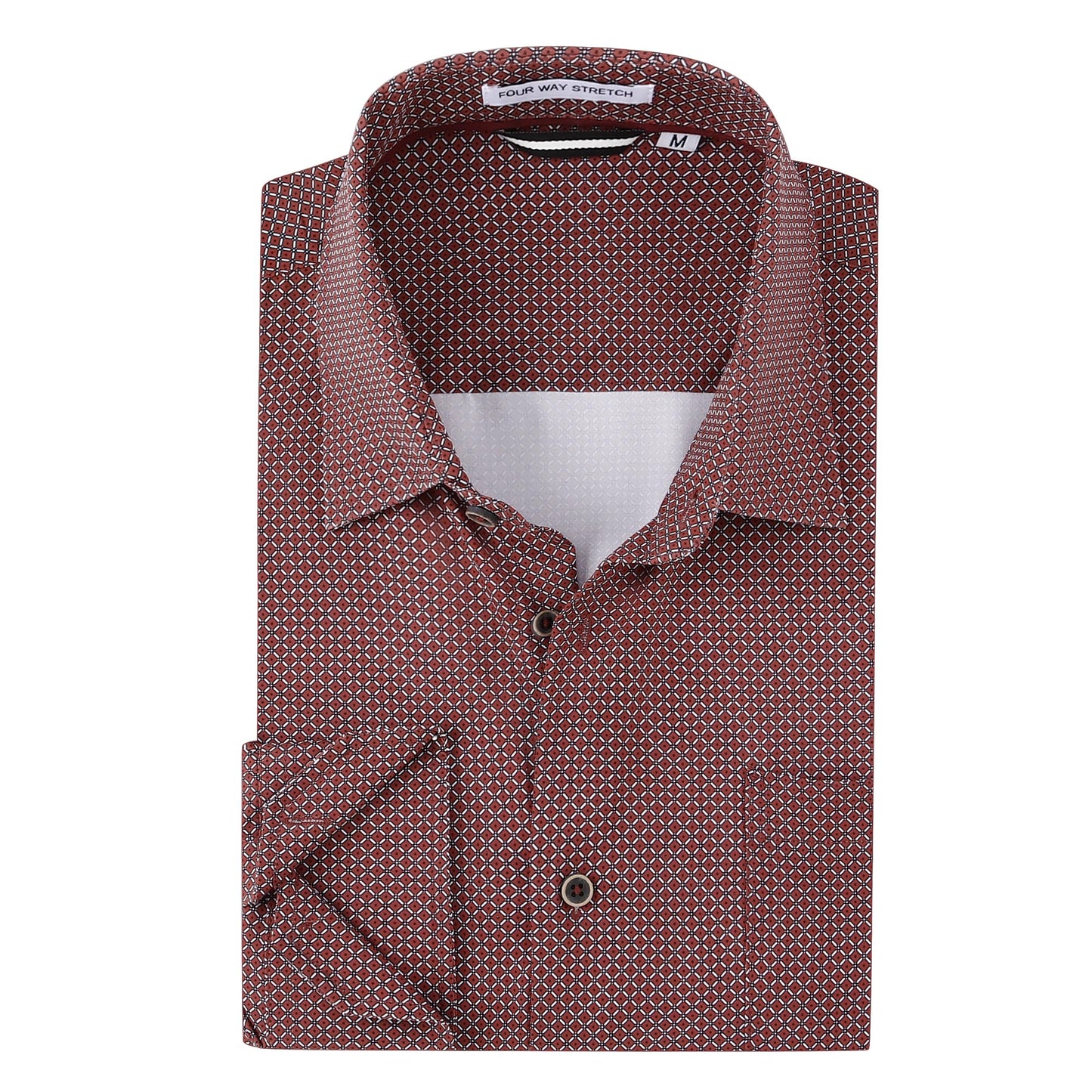 HOTAlex Vando Mens Printed Dress Shirts Regular Fit Casual Button Down Shirt | Wrinkle resistant, Machine washable, Contrast on inner collar & cuff, True-to-size cut, Business & Daily, Easy outfit pairing