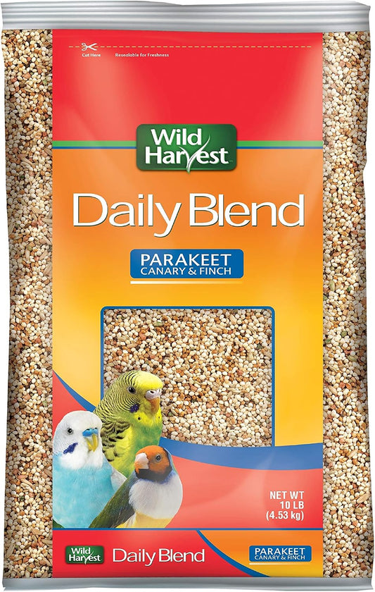 HOTWild Harvest Daily Blend Nutrition Diet for Parakeet, Canary and Finch 10 Pounds, Orange flavour