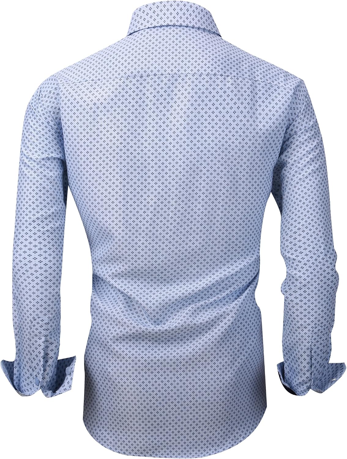 HOTAlex Vando Mens Printed Dress Shirts Regular Fit Casual Button Down Shirt | Wrinkle resistant, Machine washable, Contrast on inner collar & cuff, True-to-size cut, Business & Daily, Easy outfit pairing