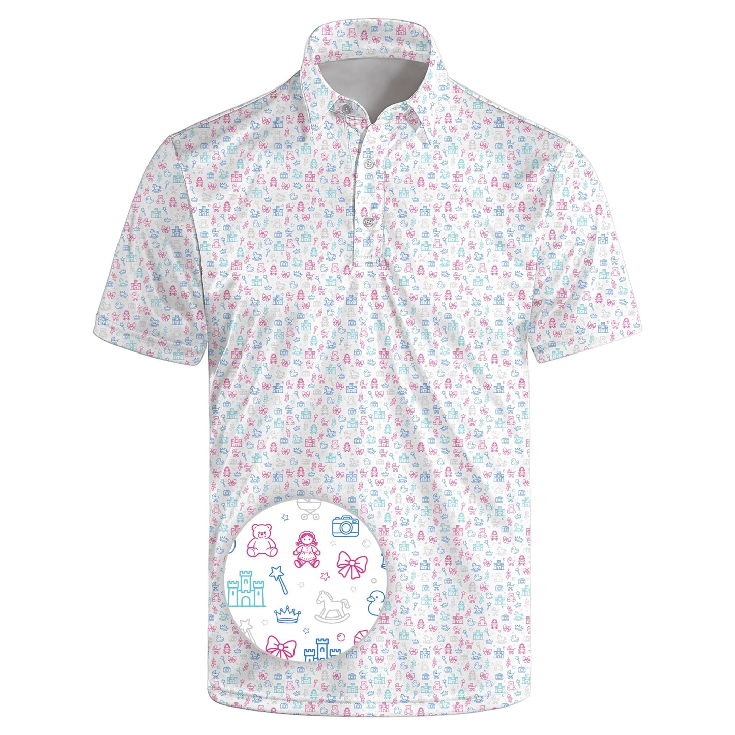 HOTGolf Polos for Men Funny Moisture Wicking Golf Shirts Performance Quick-Dry Polo Shirts Short Sleeve