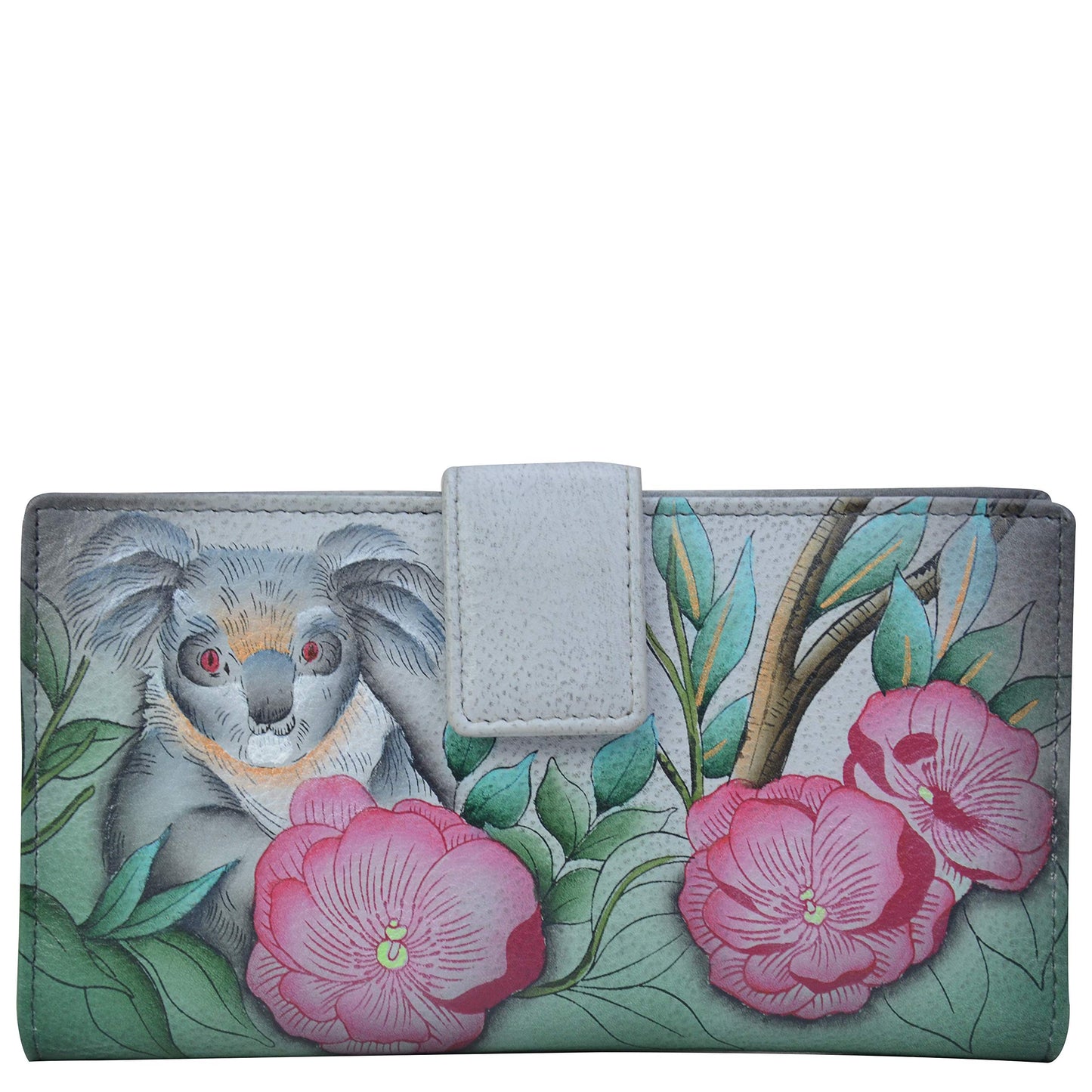 HOTAnna by Anuschka Women's Hand Painted Genuine Leather Two Fold Organizer Wallet