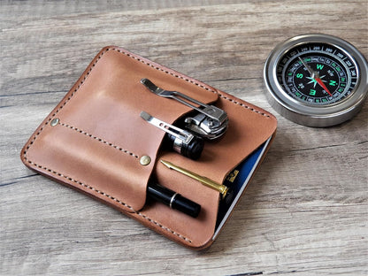 HOTEDC pouch EDC pocket organizer Leather pocket organizer PERSONALIZED, edc wallet, leather edc pouch, edc pouch leather, edc caddy, Men Leather EDC Organizer Sheath, Tactical Tool Pouch, Everyday Carry Tool HANDMADE IN USA.