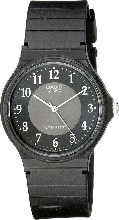 HOTCasio MQ24 Series | Quartz Analog Watch for Men | Water Resistant | Resin Case | Resin Band | Resin Glass | Three Hand Analog (HR, Min, SEC) | Classic Casio Design | 3 Year Battery