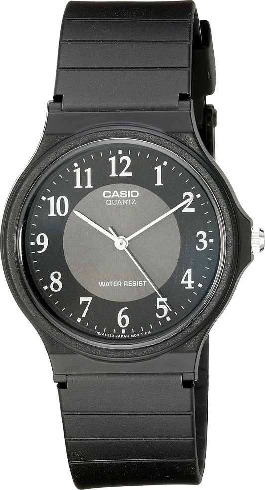 HOTCasio MQ24 Series | Quartz Analog Watch for Men | Water Resistant | Resin Case | Resin Band | Resin Glass | Three Hand Analog (HR, Min, SEC) | Classic Casio Design | 3 Year Battery