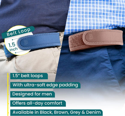 HOTBeltBro Pro for Men and Women Elastic No Buckle Invisible Belt Patented Metal Free TSA Soft Adjustable Side Tactical Belt