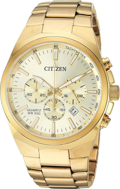HOTCitizen Quartz Mens Watch, Stainless Steel, Classic